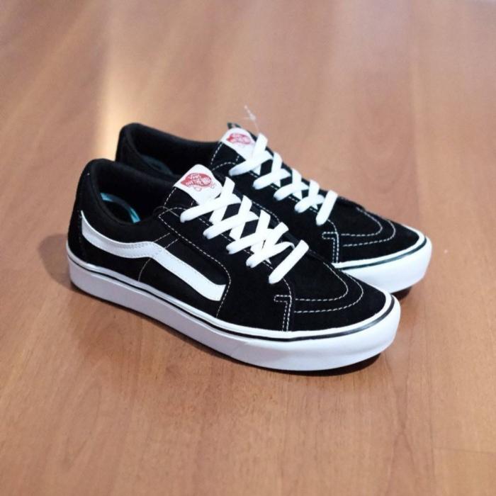 Vans SK8 Low Comfycush Black White Original Resmi