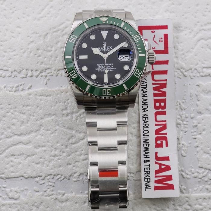 JAM TANGAN MEWAH SUBMARINER 126610 41mm STARBUCKS GREEN CERAMIC VSF