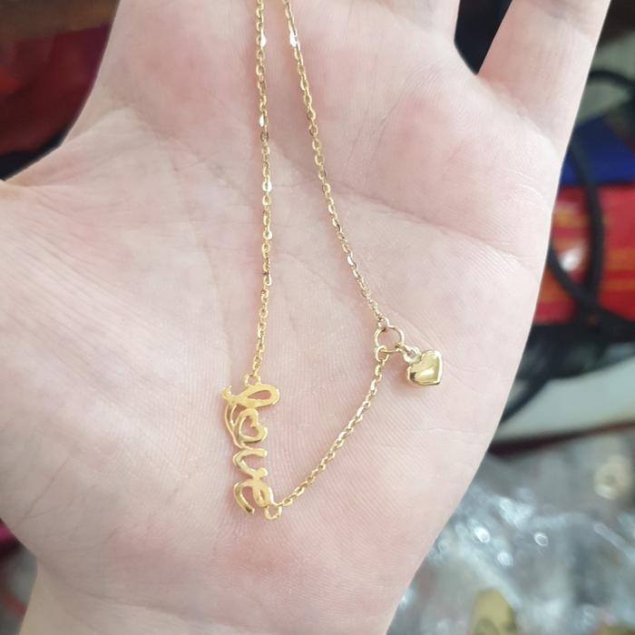 Kalung millie molly ubs hope faith wish love emas asli 375 lucu remaja
