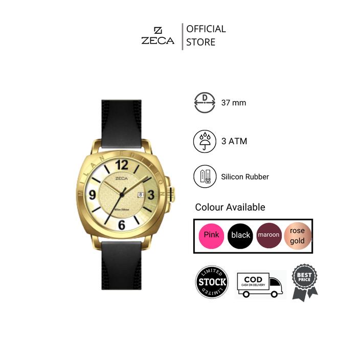 Zeca Watches Jam Tangan Wanita Rubber Analog Original 1006L Series