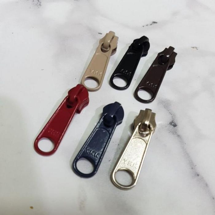 Kepala Resleting Slider YKK Panjang Coil no 5 per pak