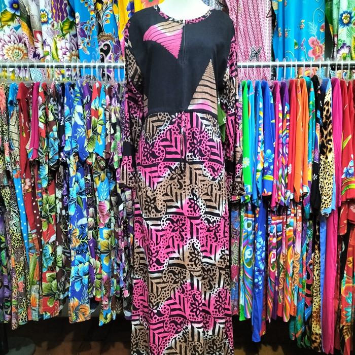Daster Lawangsewu Lengan Panjang Batik Serut Karet Busui  Kain Katun Wanita
