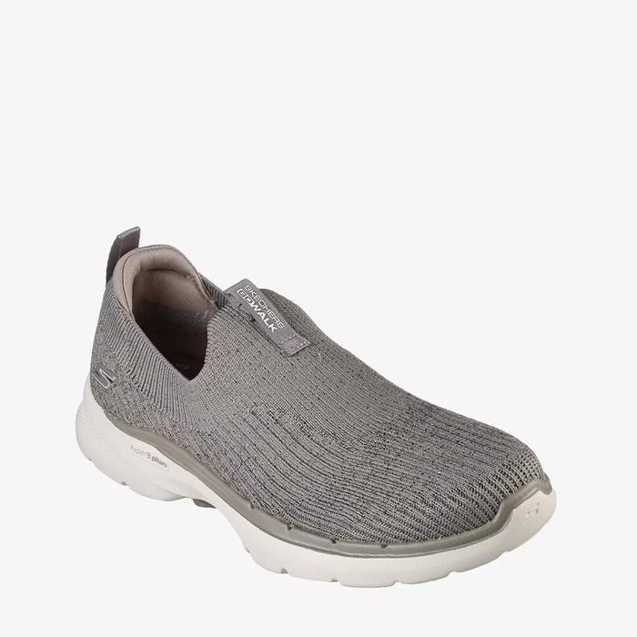 Skechers Go Walk 6 - Ocean Crystal Women's Walking Shoes - Taupe
