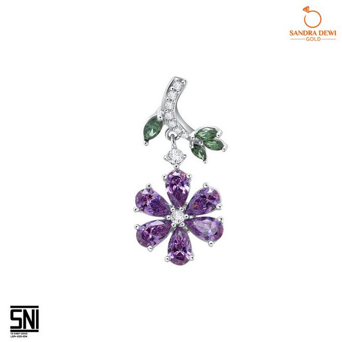 Liontin Emas Flower Garden Sandra Dewi Gold BUNGA DAUN DAUN WARNA