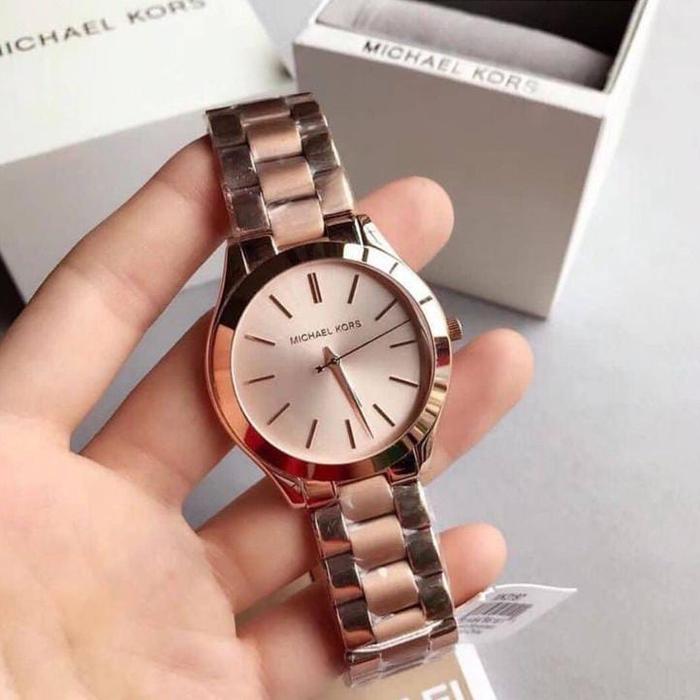 Jam Tangan Wanita Michael Kors Mk3197 Stainless Steel Rosegold
