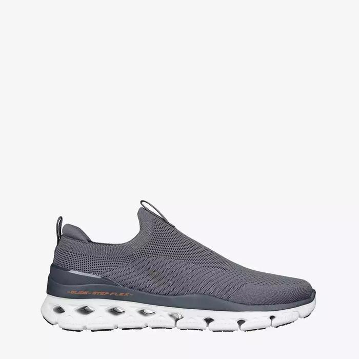 SKECHERS GLIDE-STEP FLEX MEN'S FITNESS SHOES - CHARCOAL