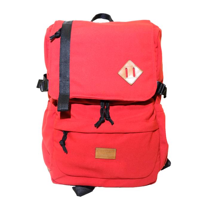 Evrawood Detroit Backpack - Pure Red / Tas Ransel Kanvas