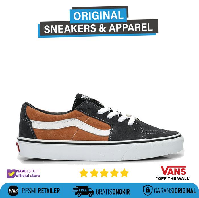 VANS Sk8 Low Charcoal/Khaki Original Resmi BNIB (PT.Navya)