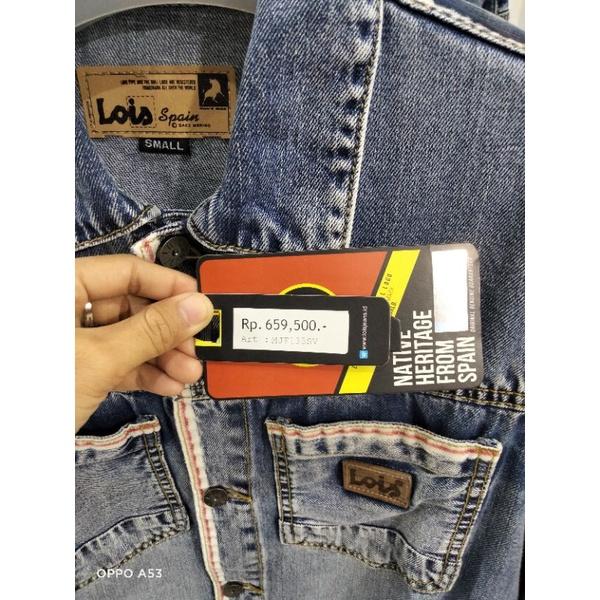 Lois jaket denim pria lengan panjang lois original 100%