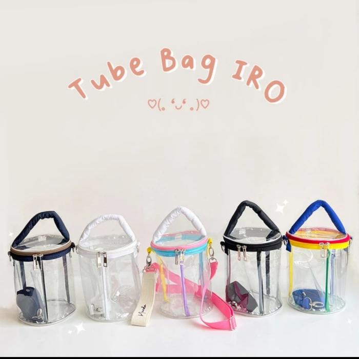 tube bag tas mika tabung transparant