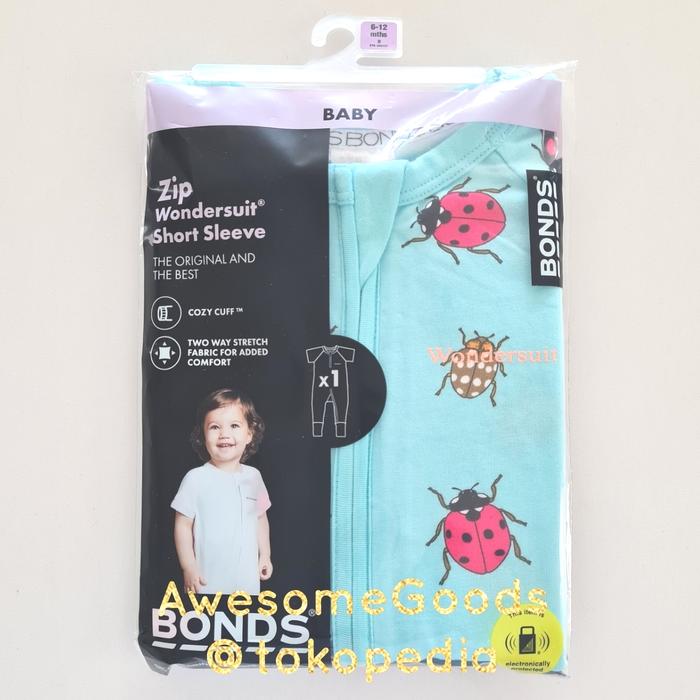 Bonds Australia Zip Wondersuit Short Sleeve Size 0 6-12 months