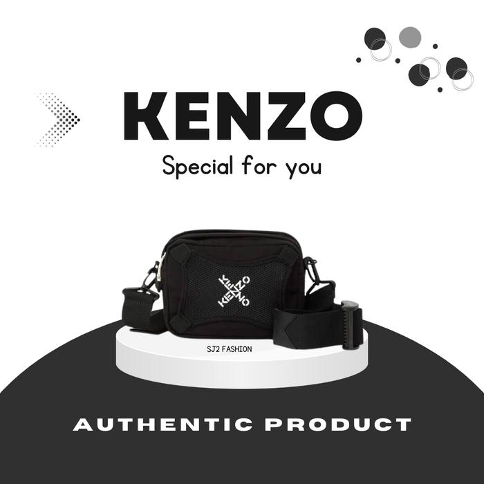 Kenzo sling bag cross logo original tas pria slempang