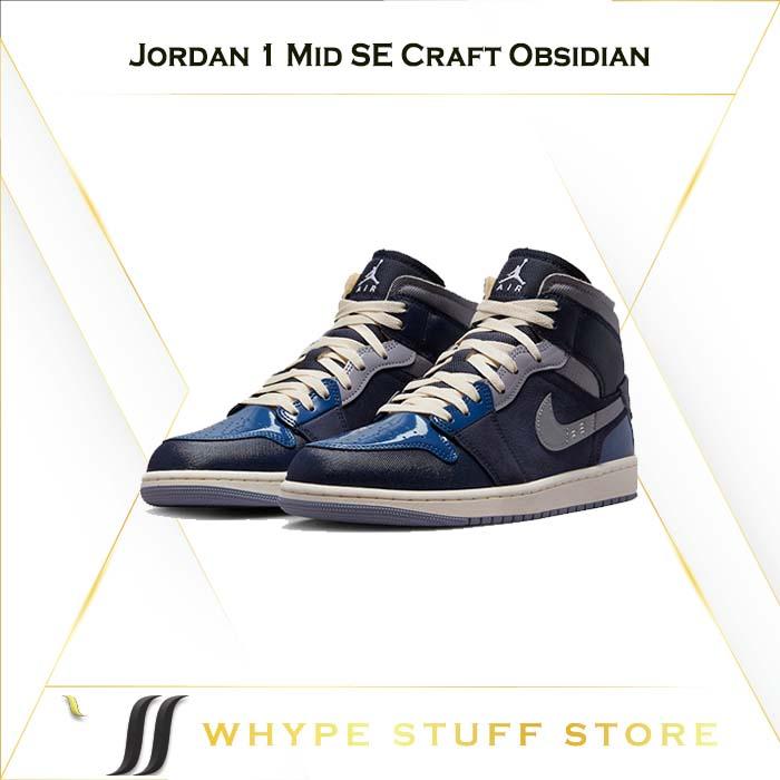 Air Jordan 1 Mid SE Craft Obsidian Blue - DR8868-400 - 100% Authentic