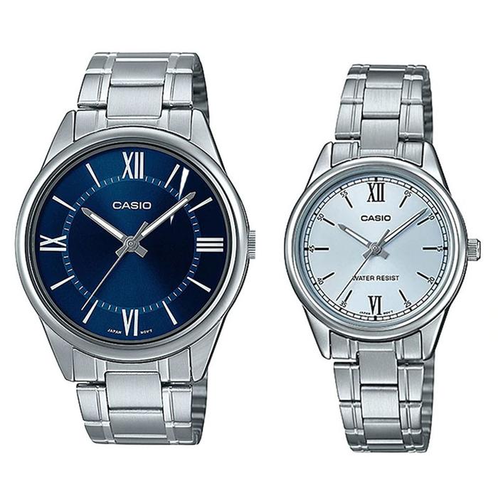 JAM TANGAN COUPLE ORIGINAL CASIO MTP-V005D-2B5 CASIO LTP-V005D-2B3