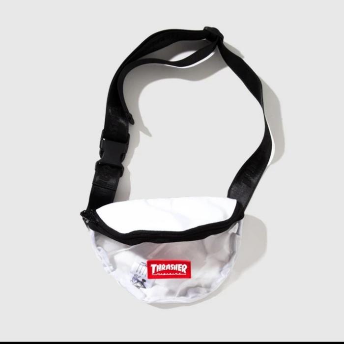 THRASHER- hometown clear fanny pack waist bag white