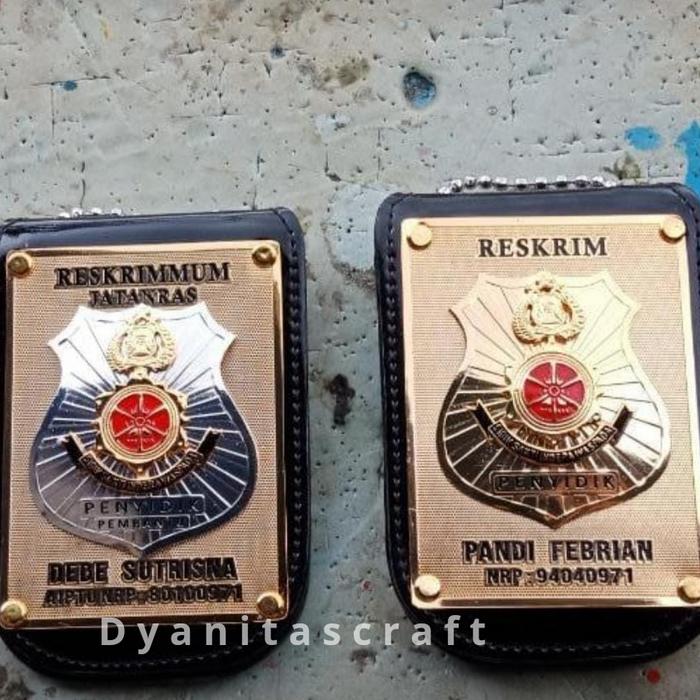custom logo kalung dompet lencana name tag kta  reskrim penyidik