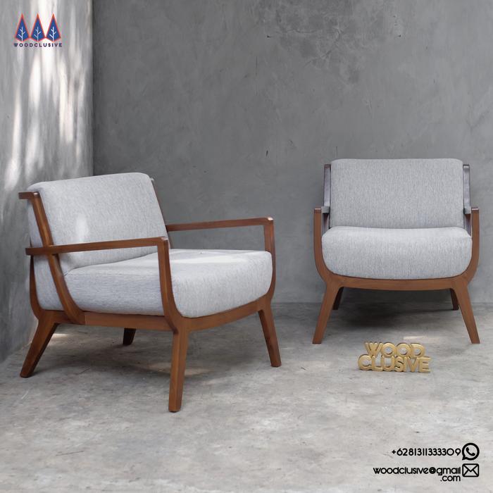 Kursi sofa lounge chair cafe "kaya" santai kayu jati