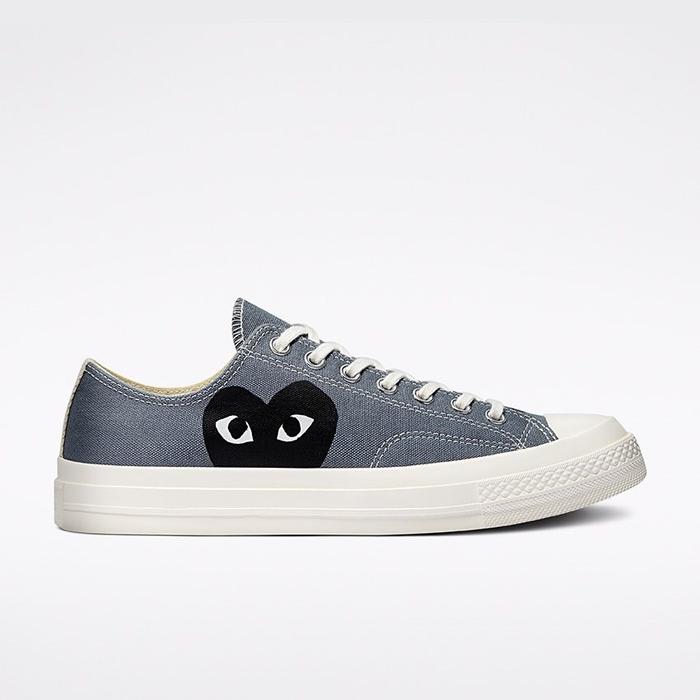 Converse x CDG Play Low Steel Grey Original Resmi (100% Authentic)
