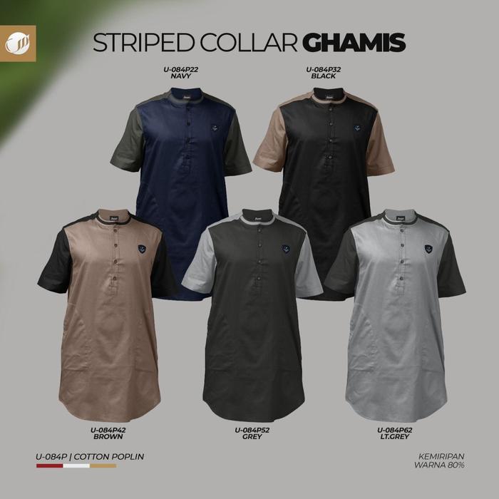 SAMASE GHAMIS Striped Collar U084P Pria