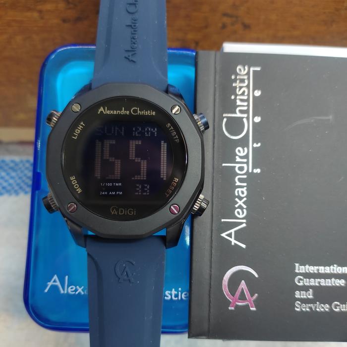 Jam PRIA ORIGINAL Alexandre Christie Ac 9377 MH Rubber Steel
