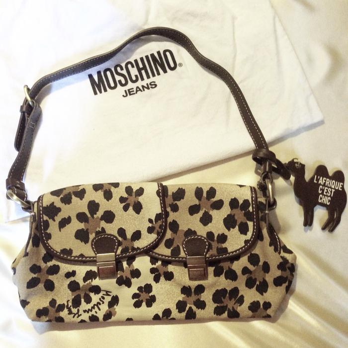 Preloved Authentic Vintage Moschino Jeans Leopard Print Africa Bag