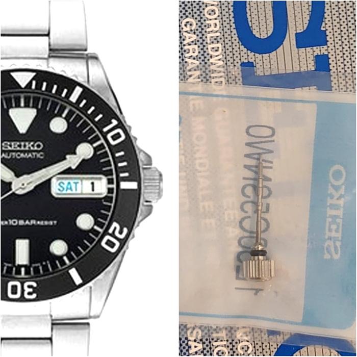 Crown + Stem untuk Seiko 7s26-0050 SKX023 SKX025