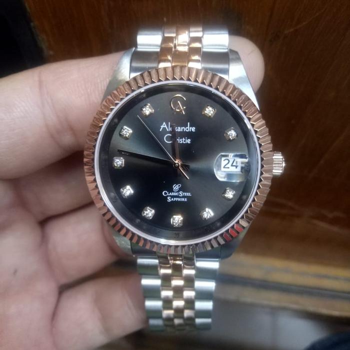 Jam Pria Original Alexandre Christie AC 5012 MD All Stainless Stell