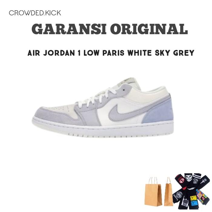 Air Jordan 1 Low Paris White Sky Grey Original 100%