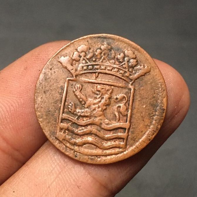 koin VOC 1 duit 1736 zeeland