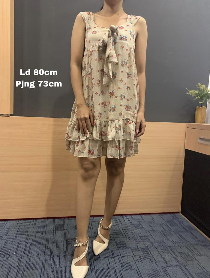 Mini dress wanita korea sifon thrift