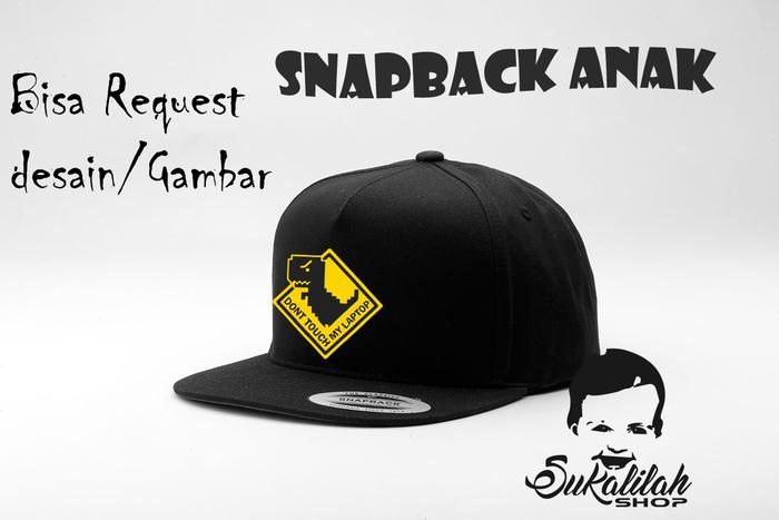 Topi snapback Anak unisex don't touch my laptop