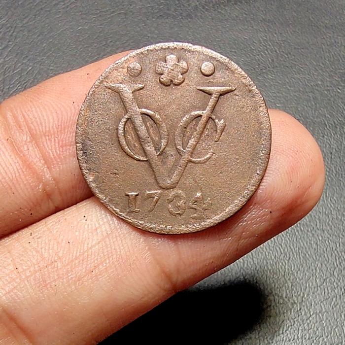 koin VOC 1 duit 1734