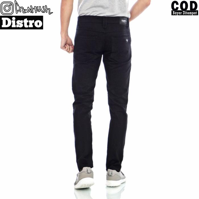 Celana Chino Hitam distro jakcloth original pria wanita