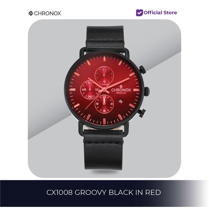CHRONOX Jam Tangan Pria Kulit Analog - CX1008 GROOVY