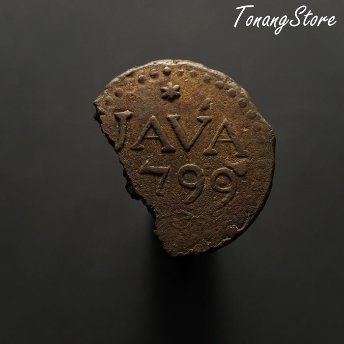 Uang Koin 1 Stuiver Java Rupee Tahun 1799 (Batavian Republic) -JV01