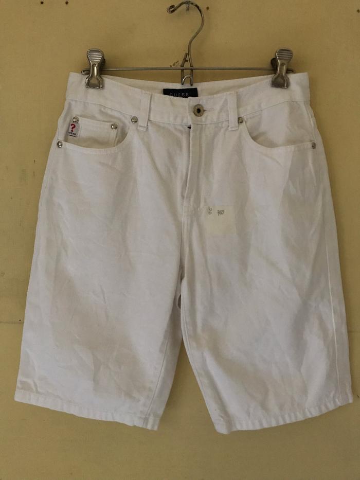 Celana pendek jeans Guess Original Second putih