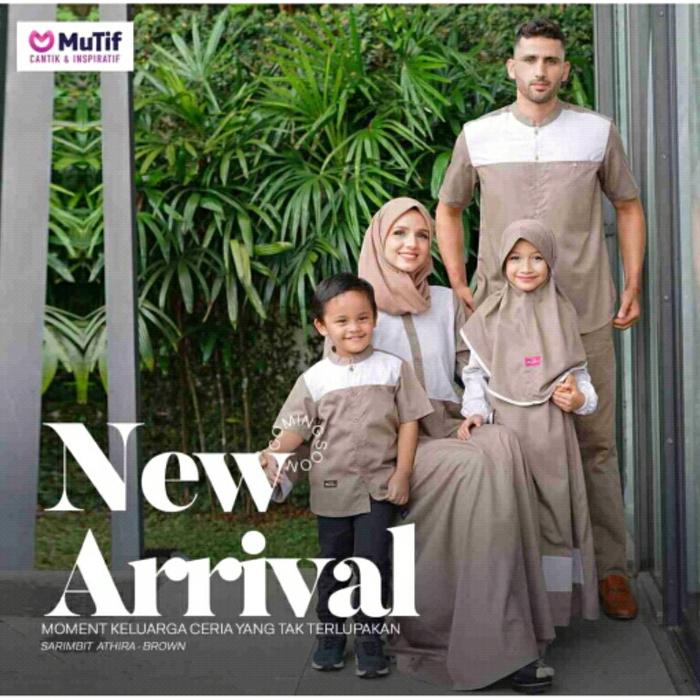COUPLE MUTIF KELUARGA - SARIMBIT MUTIF ATHIRA BROWN / ARDILLAH BROWN
