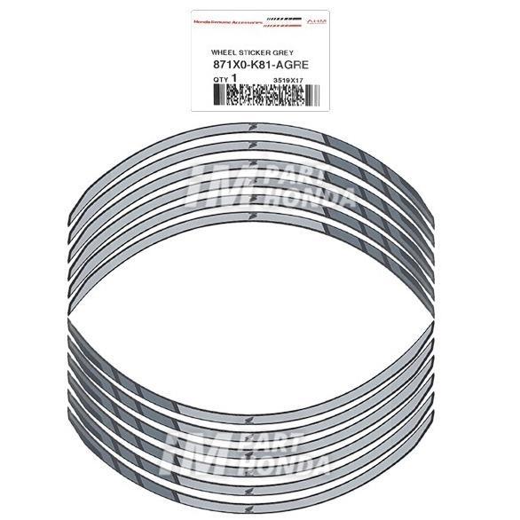 871X0-K81-AGRE Stiker Velg Racing Beat ECO Street K81 Abu abu Grey