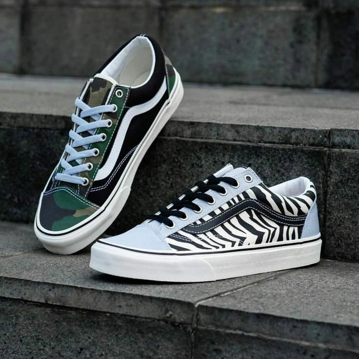 Vans Style 36 Mismatch Zebra Camo BNIB ORIGINAL MURAH