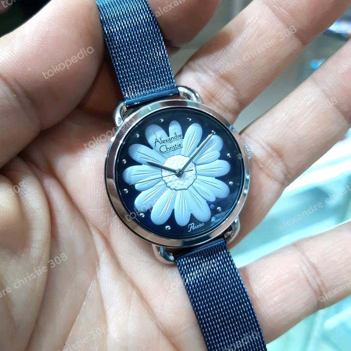 jam tangan wanita ALEXANDRE CHRISTIE 2852 LH biru