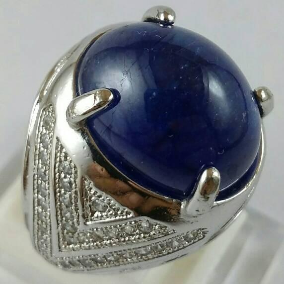 JUMBO!! SP013 BATU MULIA BLUE SAFIR NATURAL BLUE SAPPHIRE 21.75 CT