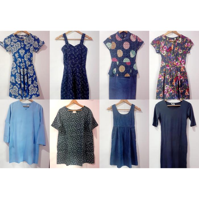 moonillacloetc - PRELOVED THRIFT Rok Terusan Wanita Midi Dress Wanita