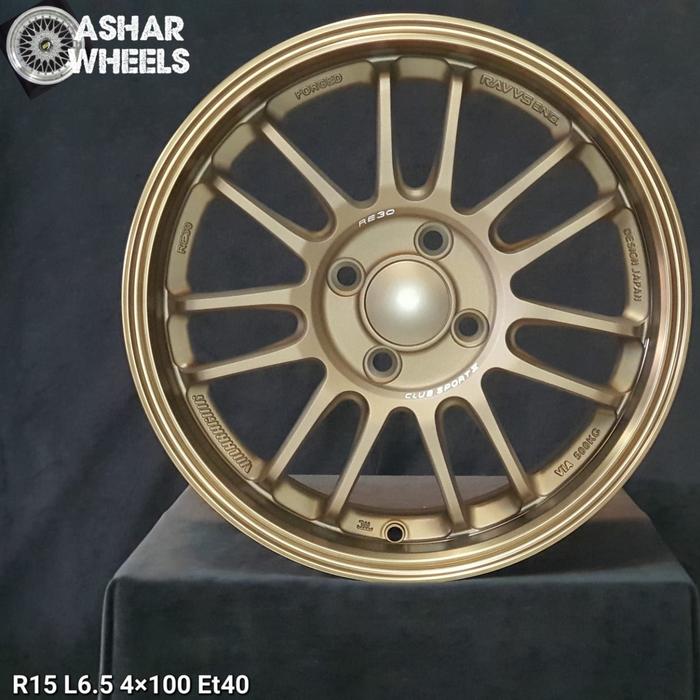 velg r15 Re30 rays 4-100 bronze murah meriah