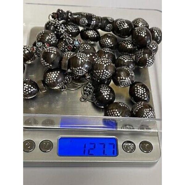 Tasbih Yuser Asli 100% Laut Merah Usia Tasbih 230 Thun Bandul Perak