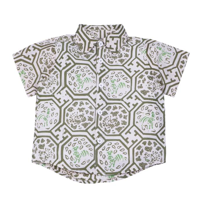 Lil' Notre Kemeja Batik Anak motif Ayam Angkin