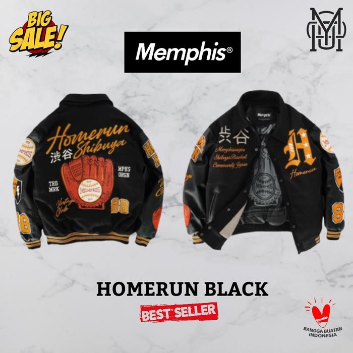 MEMPHISORIGINS HOMERUN BLACK VARSITY