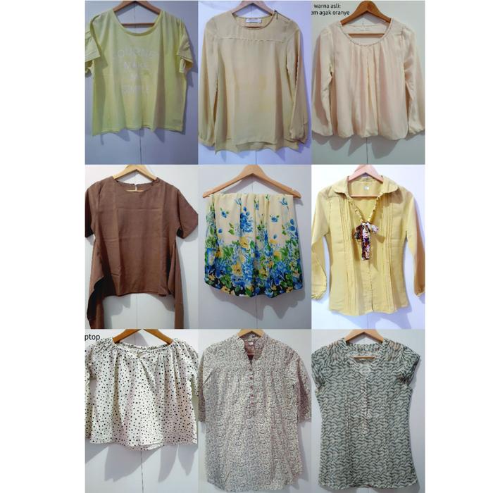 moonillacloetc - Thrift Preloved Atasan Kaos kemeja Wanita Baju Forma