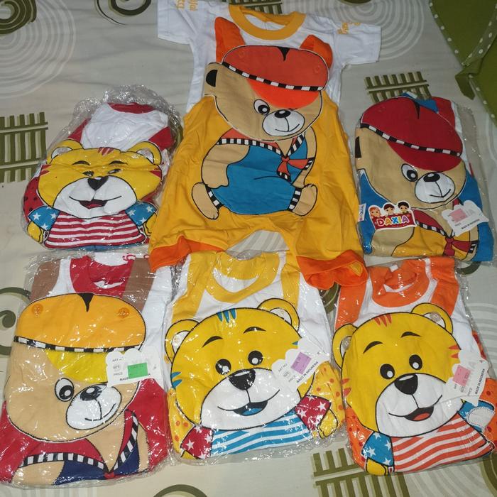 Baju setelan Anak Daxia setelan baju monyet anak balita