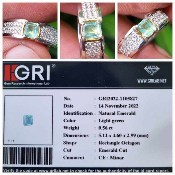 Batu Zamrud Minor Emerald Minor Memo 0.56 crt