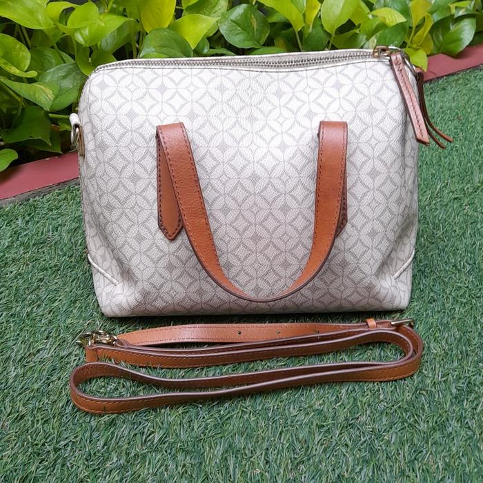 Prelove Fossil Sydney Satchel White